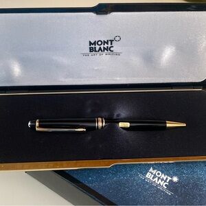 Authentic Montblanc gold-coated ballpoint pen.
